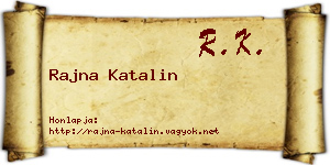 Rajna Katalin névjegykártya